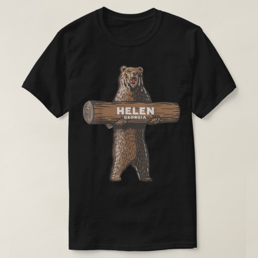 Helen Georgia GA Growling Bear Vacation Souvenir  T-Shirt (Design vorne)