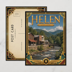 Helen Georgia Vintage Art Deco Goldene Ära Postkarte