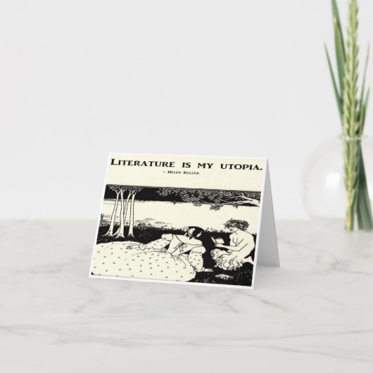 Helen Keller Book Liebe Blank Note Card (Vorderseite)