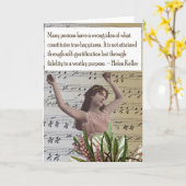 Helen Keller-Collagen-Zitat-Gruß-Karte Karte (Gelbe Blume)