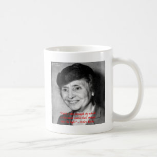 Helen Keller "Faith/Stength" - Zitat zur Weisheit Kaffeetasse