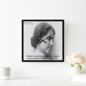 Helen Keller Famous Deaf/Blind Quote Wall Clock Quadratische Wanduhr (Zuhause)