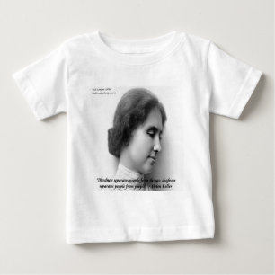 Helen Keller & Famous Deaf/Blindes Zitat Baby T-shirt