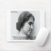 Helen Keller & Famous Deaf/Blindes Zitat Mousepad (Mit Mouse)