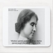 Helen Keller & Famous Deaf/Blindes Zitat Mousepad (Vorne)