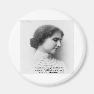 Helen Keller "Glaube/Stärke" Weisheitszitate Gesch Magnet