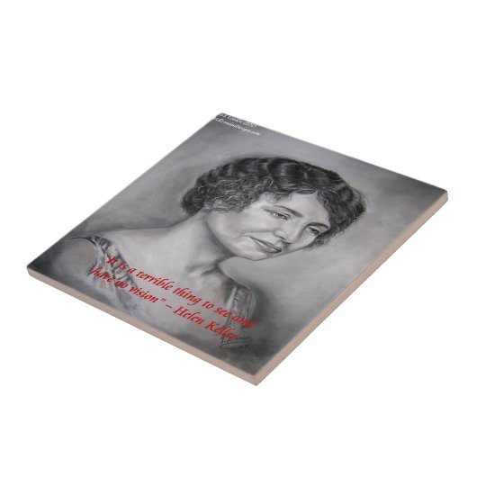 Helen Keller hat Vision Wisdom Zitat Fliese (Seite)