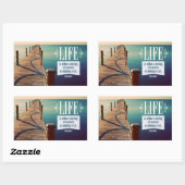 Helen Keller Inspiration Zitat "Adventure" Rechteckiger Aufkleber (Blatt)