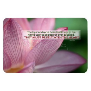 Helen Keller Inspiration Zitat "Felt with heart" Magnet