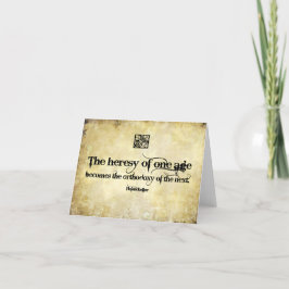 Helen Keller Inspiration Zitat Heresy eines Alters Dankeskarte