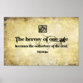 Helen Keller Inspiration Zitat Heresy eines Alters Poster (Vorne)