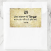 Helen Keller Inspiration Zitat Heresy eines Alters Rechteckiger Aufkleber (Tasche)