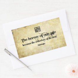 Helen Keller Inspiration Zitat Heresy eines Alters Rechteckiger Aufkleber