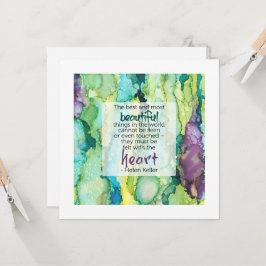 Helen Keller Inspirational Quote, Beautiful Card Karte