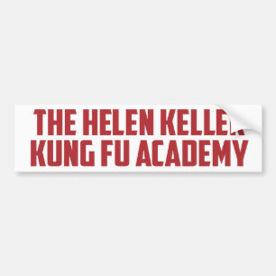 Helen Keller Kung Fu Academy Funny Autoaufkleber