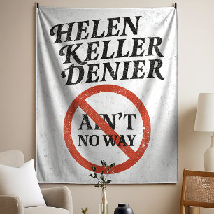 Helen Keller Leugner Gibt's Nicht Vintage Meme Wandteppich