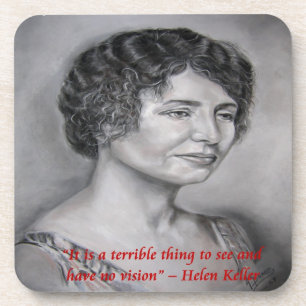 Helen Keller mit Vision Weisheit Zitat Untersetzer