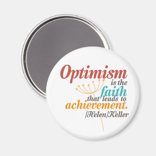 Helen Keller Optimism Zitat Magnet (Vorderseite/Rückseite)