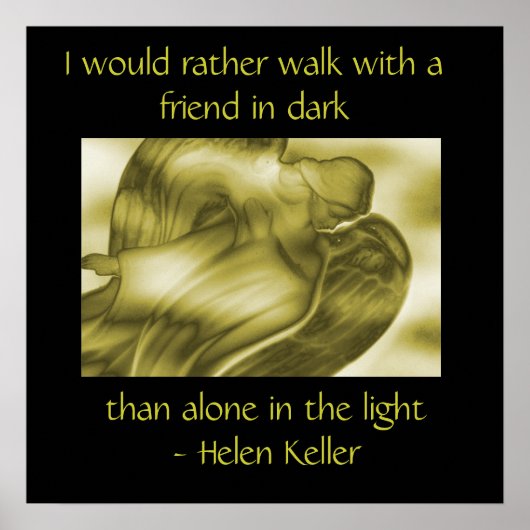 Helen Keller Quote - Angel Poster (Vorne)