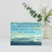 Helen Keller Quote Montana Sky Postcard Postkarte (Stehend Vorderseite)