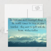 Helen Keller Quote Montana Sky Postcard Postkarte (Vorne/Hinten)