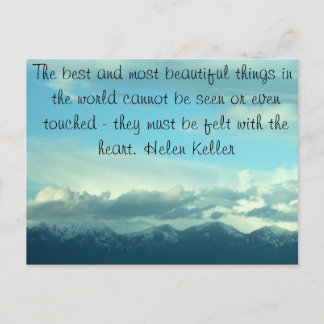 Helen Keller Quote Montana Sky Postcard Postkarte