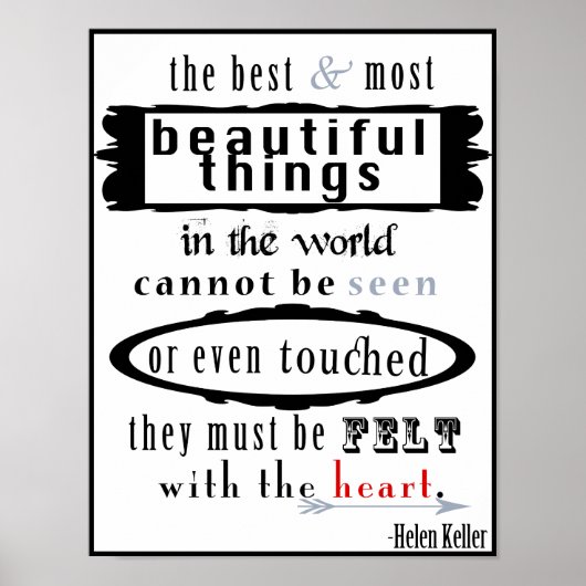 Helen Keller Quote Poster (Vorne)