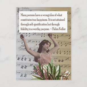 Helen Keller Quotient Postcard Postkarte