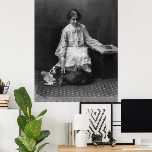 Helen Keller Reading Braille, 1904 Poster (Heimbüro)