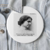 Helen Keller "Right 2 Happiness" Weisheit Zitat Ge Button (Beispiel)