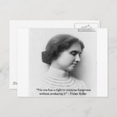 Helen Keller "Right 2 Happiness" Weisheit Zitat Ge Postkarte (Vorne/Hinten)