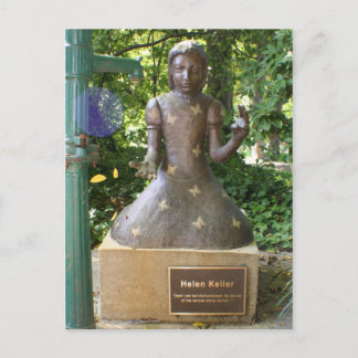 Helen Keller Statue Postkarte