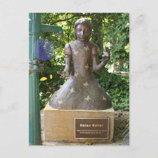Helen Keller Statue Postkarte (Vorderseite)