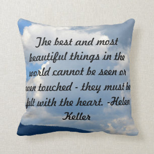 Helen Keller-Zitat-Montana-Himmel-Kissen Kissen