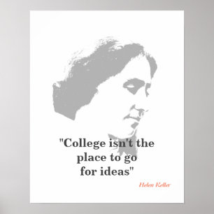 Helen Keller Zitat zur Uni Poster