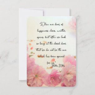 Helen Keller Zitate über Glück Flat Card