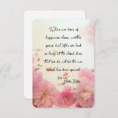 Helen Keller zitiert auf Glücksflatterkarte (Vorne/Hinten)