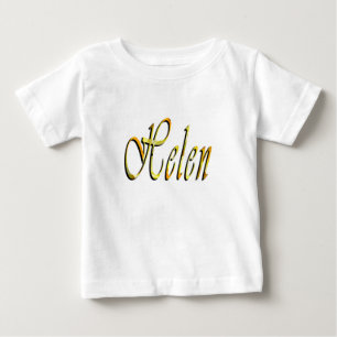 Helen Name in floral gelb, Baby T-shirt