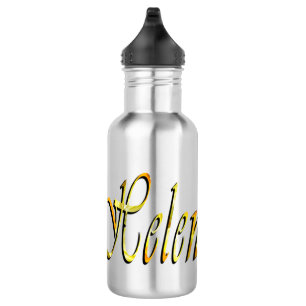 Helen Name In Floral Gelb, Edelstahlflasche
