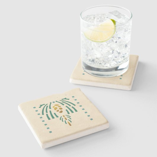 Helen Pflege"Pinecone " Steinuntersetzer (Seitenansicht)