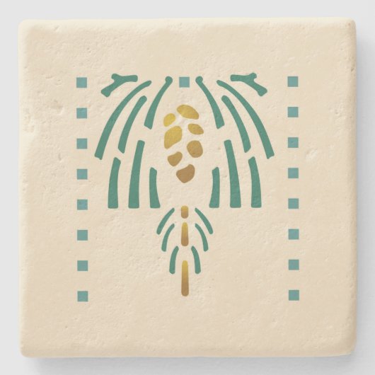 Helen Pflege"Pinecone " Steinuntersetzer (Vorderseite)