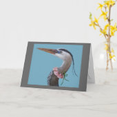 Helen Sie der großen blauen Heronkarte Karte (Gelbe Blume)