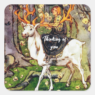 Helen Stratton Der Hirsch Vintage Aufkleber