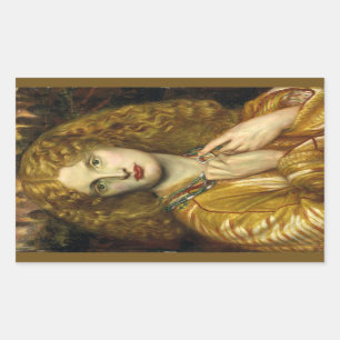 Helen von Troy (von Dante Gabriel Rossetti) Rechteckiger Aufkleber