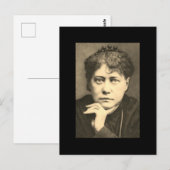 Helena Blavatsky Postkarte (Vorne/Hinten)