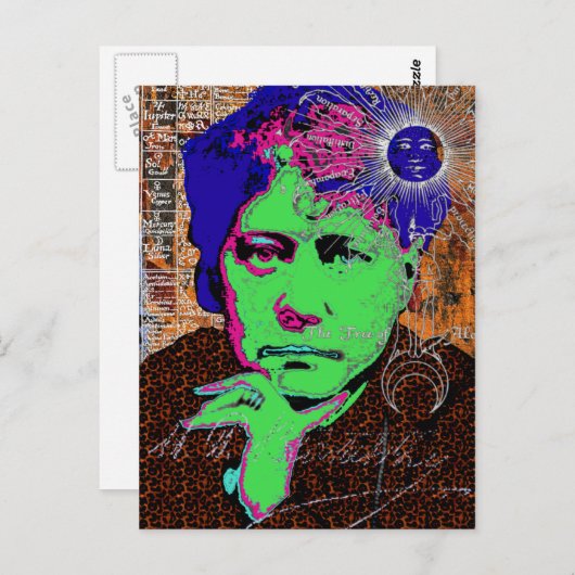 Helena Blavatsky Theosophy Occult Esoteric New Age Postkarte (Vorne/Hinten)