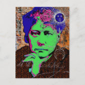 Helena Blavatsky Theosophy Occult Esoteric New Age Postkarte (Vorderseite)