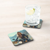 Helena Chevalier auf der Autobahn-Reise entlang de Getränkeuntersetzer (Rechte Seite)