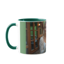 Helena Chevalier genießen Kaffee/Wald Balkon