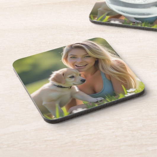 Helena Chevalier & Puppy Getränkeuntersetzer (Linke Seite)